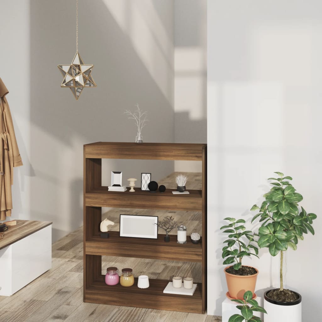 foto del prodotto vidaxl libreria divisorio rovere marrone 80x30x103cm legno multistrato