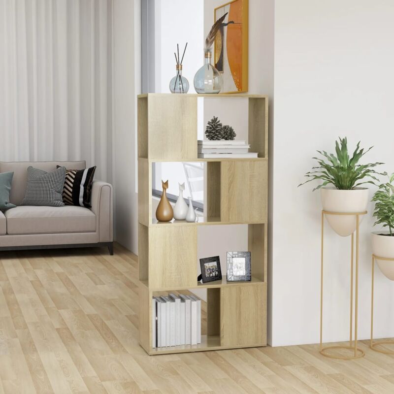 foto del prodotto vidaxl libreria divisorio rovere sonoma 60x24x124,5 cm in truciolato