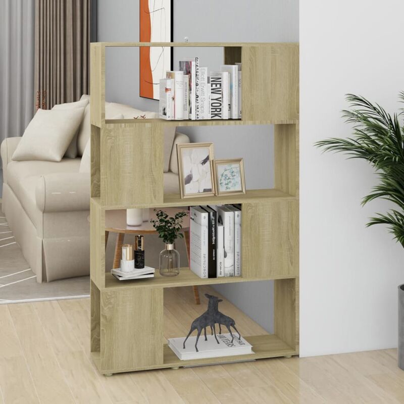 foto del prodotto vidaxl libreria divisorio rovere sonoma 80x24x124,5 cm in truciolato