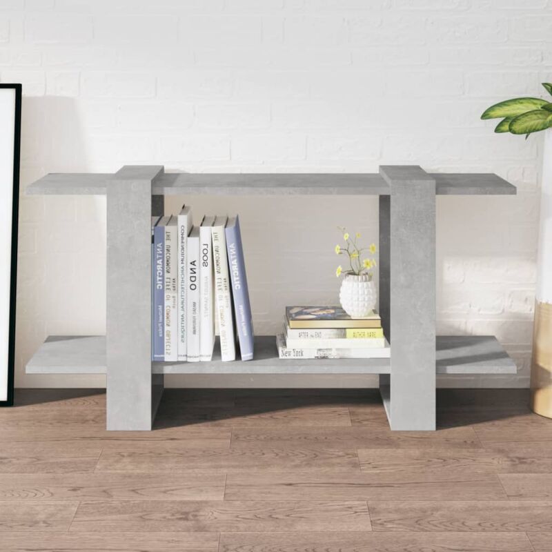 foto del prodotto vidaxl libreria grigio cemento 100x30x51 cm in legno multistrato
