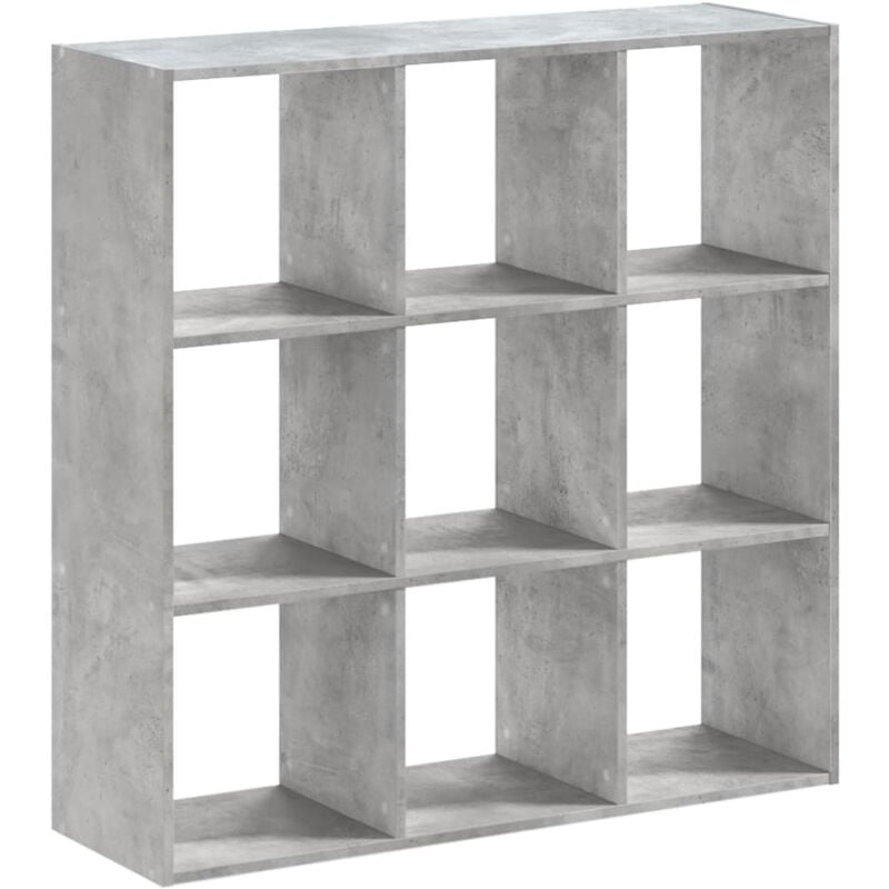 foto del prodotto vidaxl libreria grigio cemento 102x32x102 cm in legno multistrato