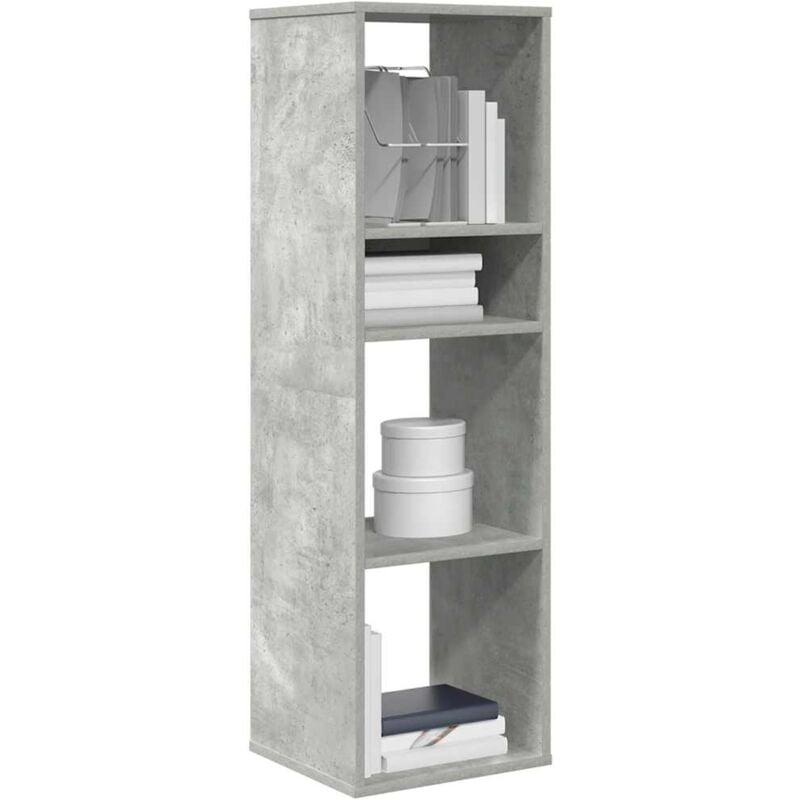 foto del prodotto vidaxl libreria grigio cemento 34x31x112 cm in legno multistrato