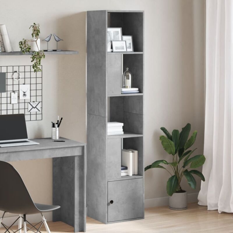 foto del prodotto vidaxl libreria grigio cemento 40x36x189 cm in legno multistrato