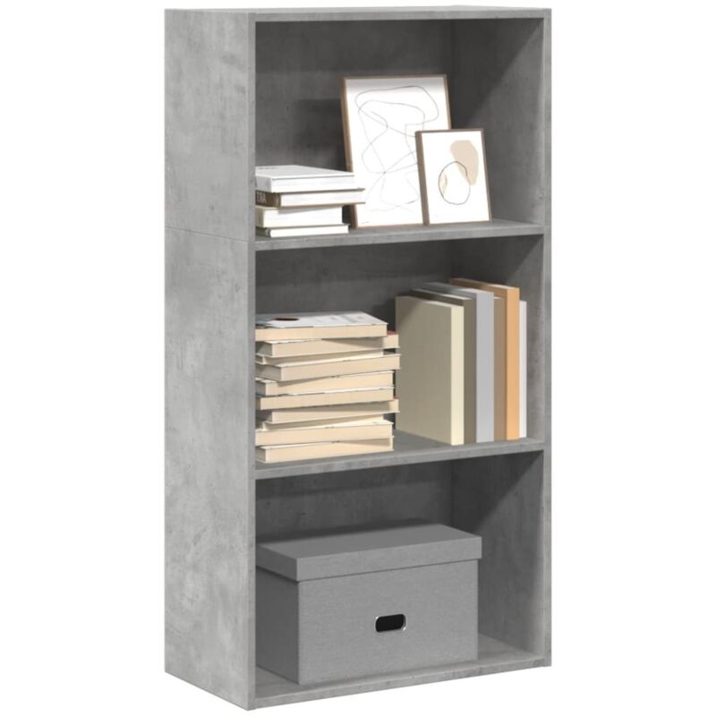 foto del prodotto vidaxl libreria grigio cemento 60x30x114 cm in legno multistrato