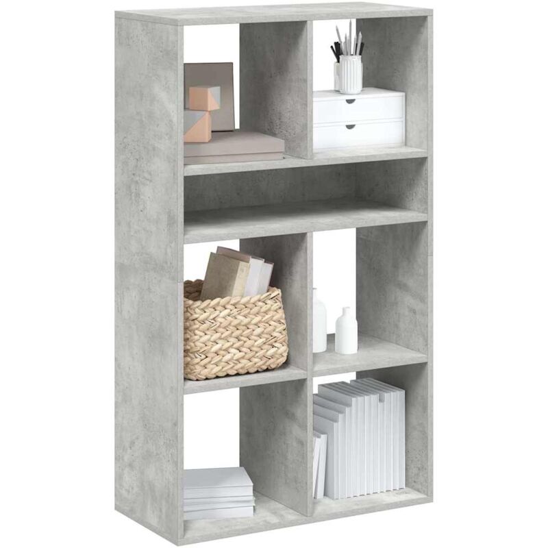 foto del prodotto vidaxl libreria grigio cemento 66x31x112 cm in legno multistrato
