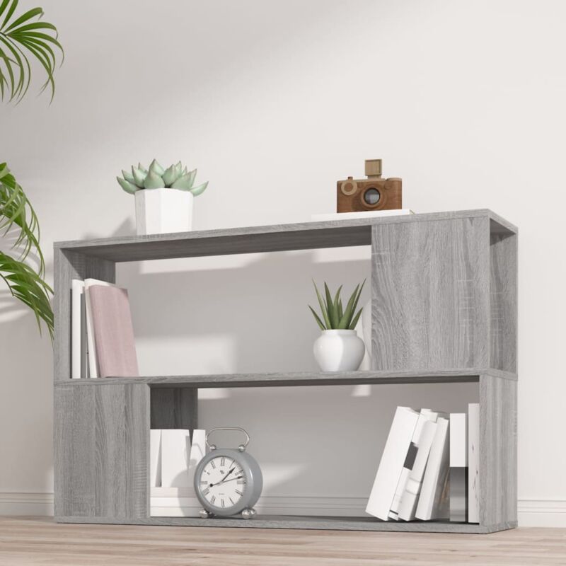 foto del prodotto vidaxl libreria grigio sonoma 100x24x63 cm in legno multistrato