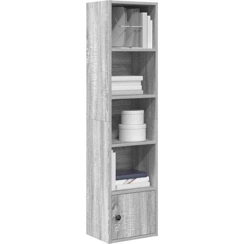 foto del prodotto vidaxl libreria grigio sonoma 31x24x127 cm in legno multistrato