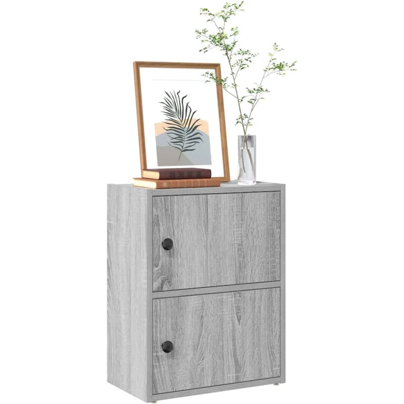 foto del prodotto vidaxl libreria grigio sonoma 40x24x52 cm in legno multistrato
