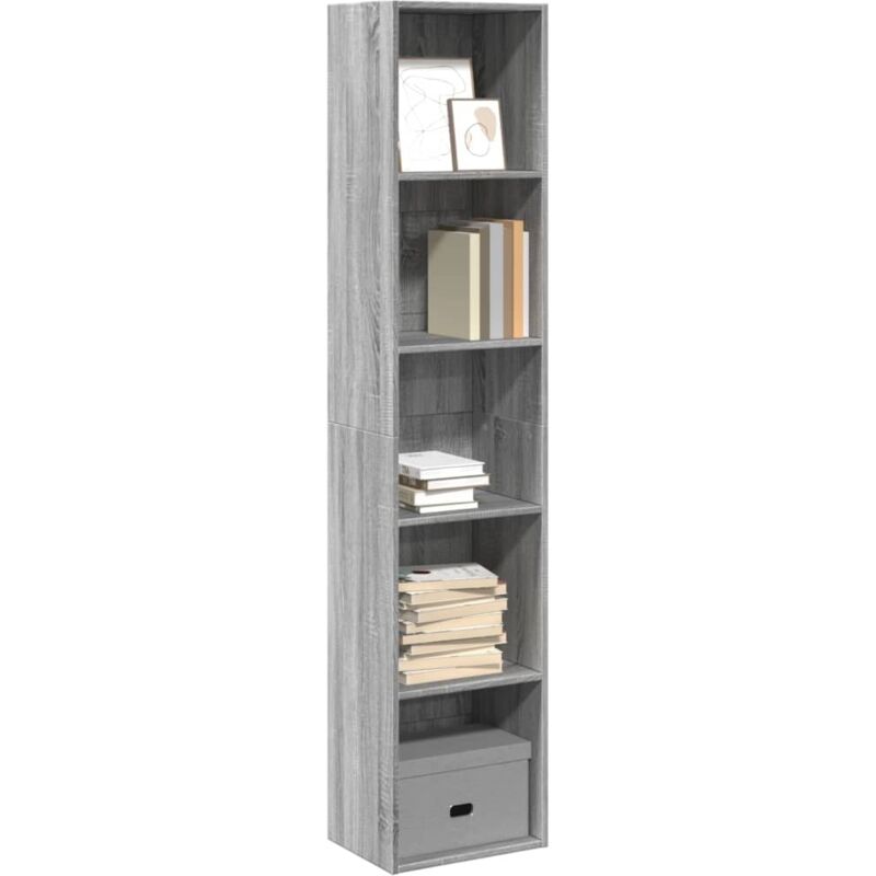foto del prodotto vidaxl libreria grigio sonoma 40x30x189 cm in legno multistrato