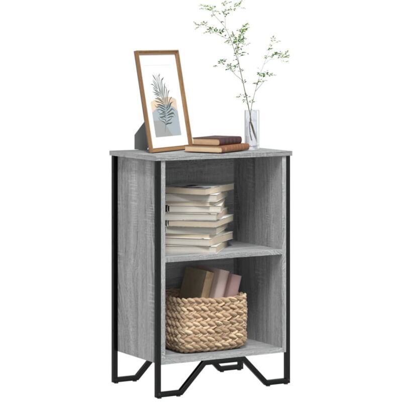 foto del prodotto vidaxl libreria grigio sonoma 50x31x74,5 cm in legno multistrato