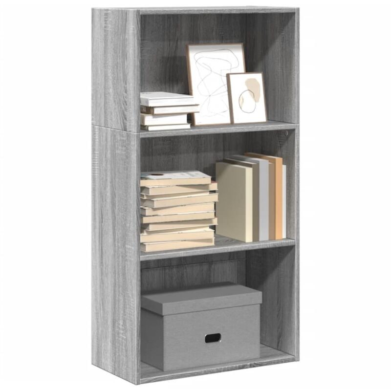 foto del prodotto vidaxl libreria grigio sonoma 60x30x114 cm in legno multistrato