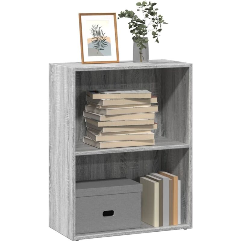 foto del prodotto vidaxl libreria grigio sonoma 60x30x77 cm in legno multistrato