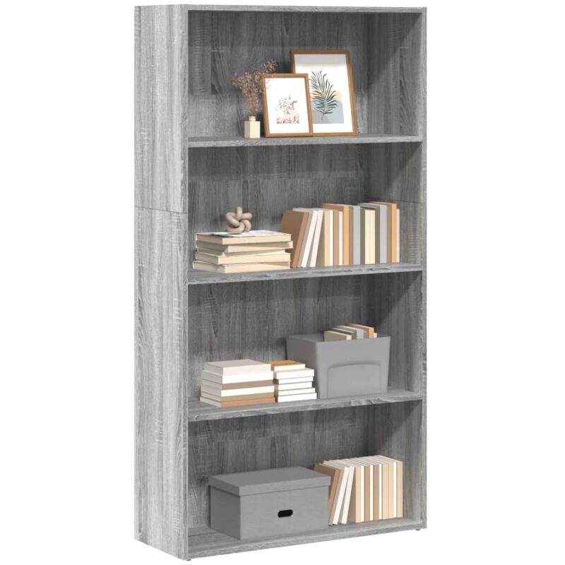 foto del prodotto vidaxl libreria grigio sonoma 80x30x152 cm in legno multistrato