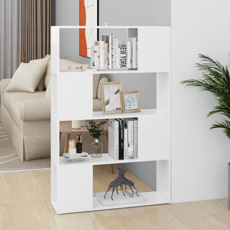 foto del prodotto vidaxl libreria ideale per qualsiasi stanza con 4 scomparti stile moderno vari colori colore bianco