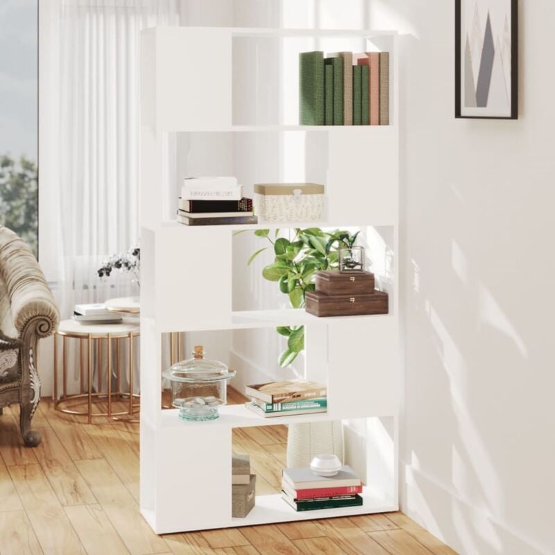 foto del prodotto vidaxl libreria ideale per qualsiasi stanza con 5 scomparti stile moderno vari colori colore bianco