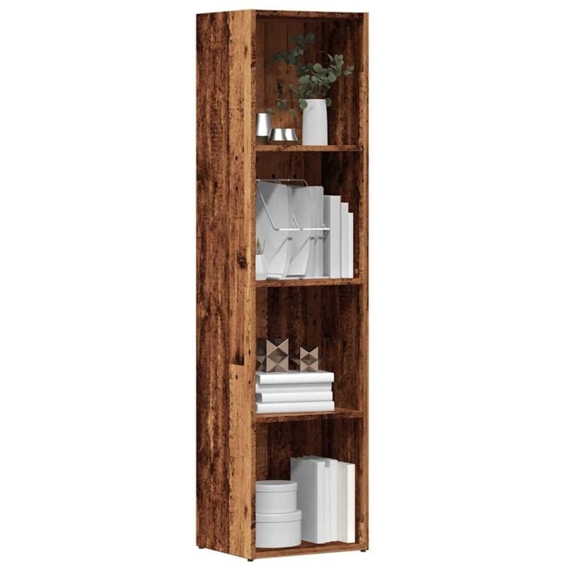 foto del prodotto vidaxl libreria legno antico 36x30x143 cm in legno multistrato