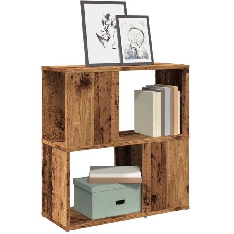foto del prodotto vidaxl libreria legno antico 60x24x63 cm in legno multistrato