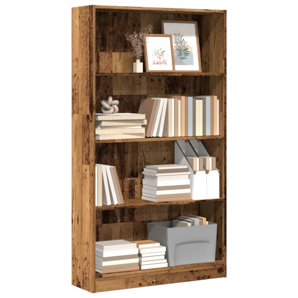 foto del prodotto vidaxl libreria legno antico 80x24x143 cm in legno multistrato