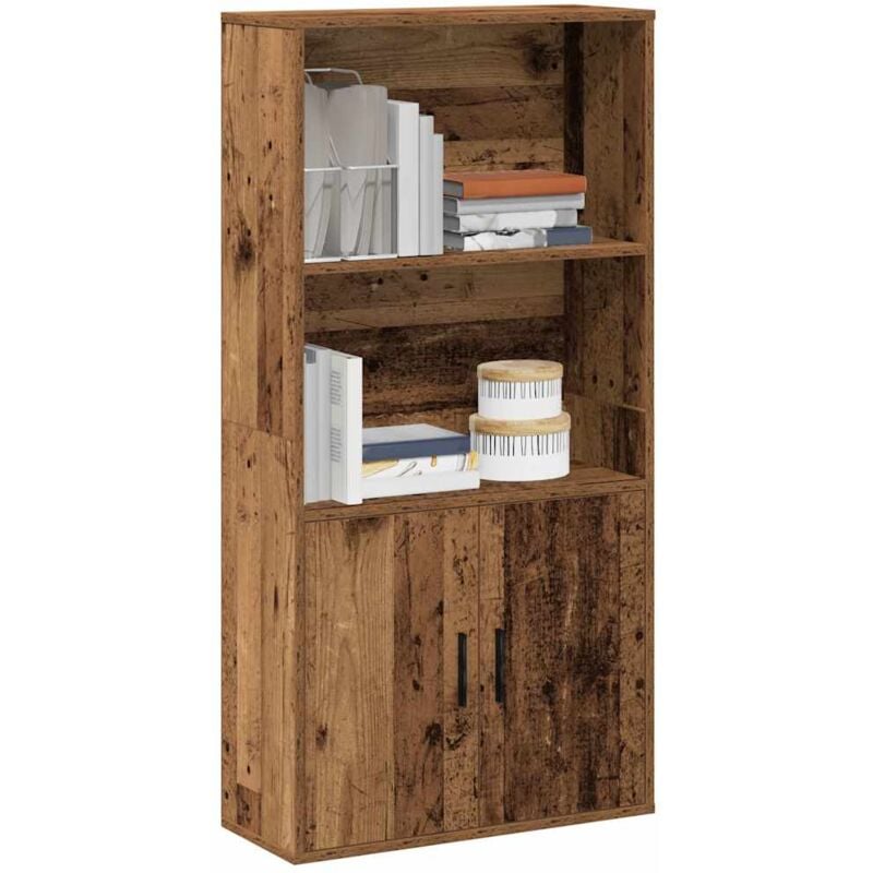 foto del prodotto vidaxl libreria legno vecchio 60x24x120 cm in legno multistrato
