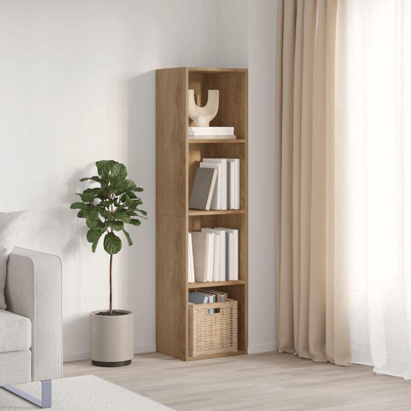 foto del prodotto vidaxl - libreria/mobile tv rovere artigianale 36x30x143 cm truciolato