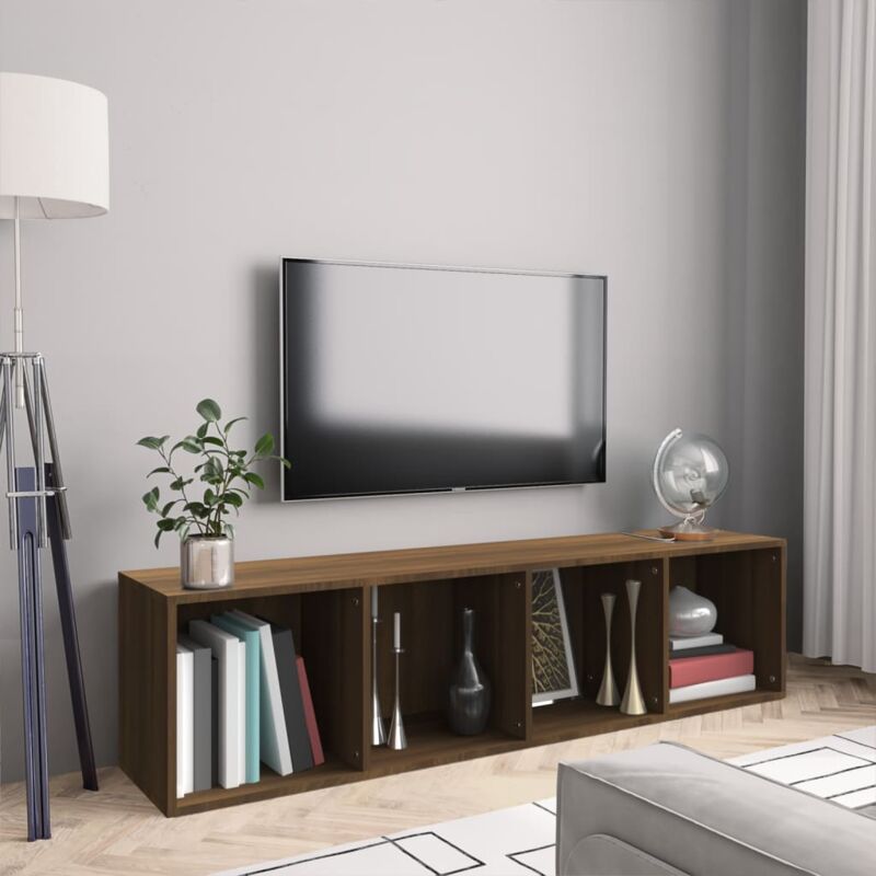 foto del prodotto vidaxl libreria mobile tv rovere marrone 143x30x36cm legno multistrato