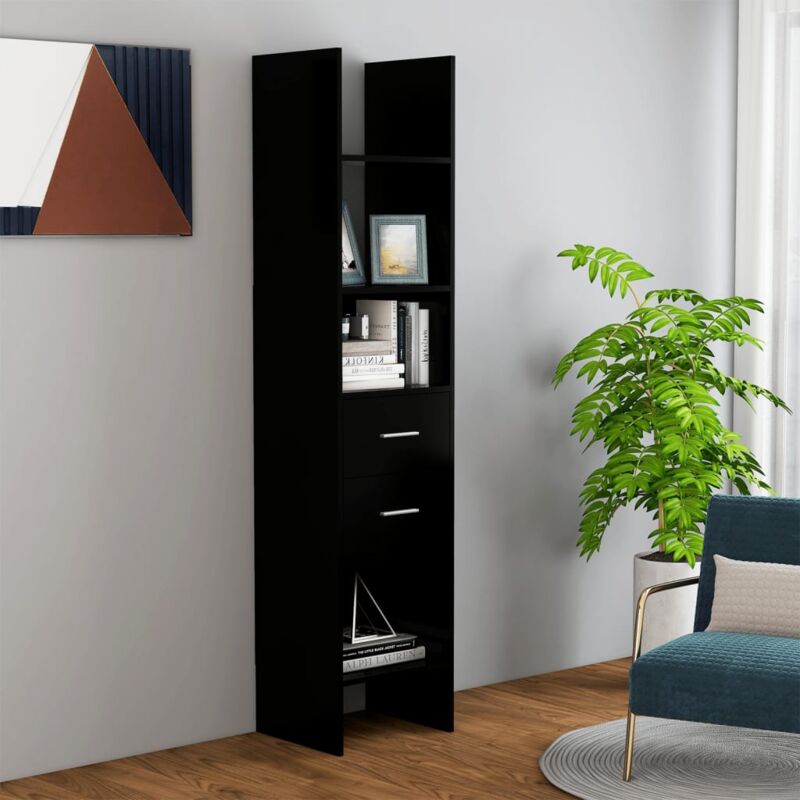 foto del prodotto vidaxl libreria nera 40x35x180 cm in truciolato
