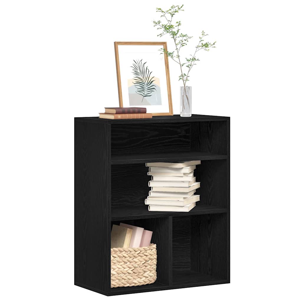 foto del prodotto vidaxl libreria nera 60x30x71,5 cm in legno multistrato