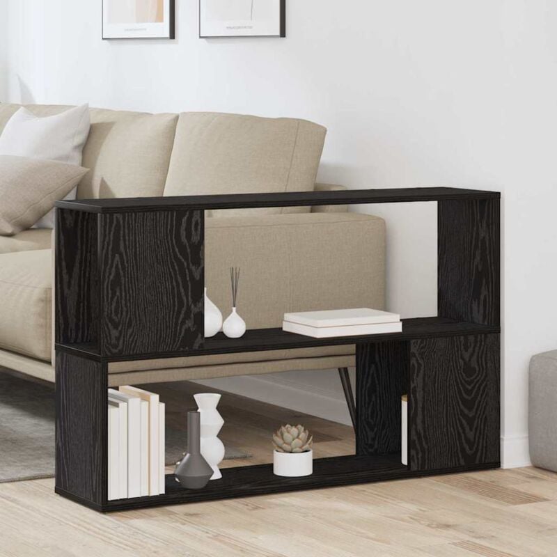 foto del prodotto vidaxl libreria nero rovere 100x24x63 cm in legno ingegnerizzato