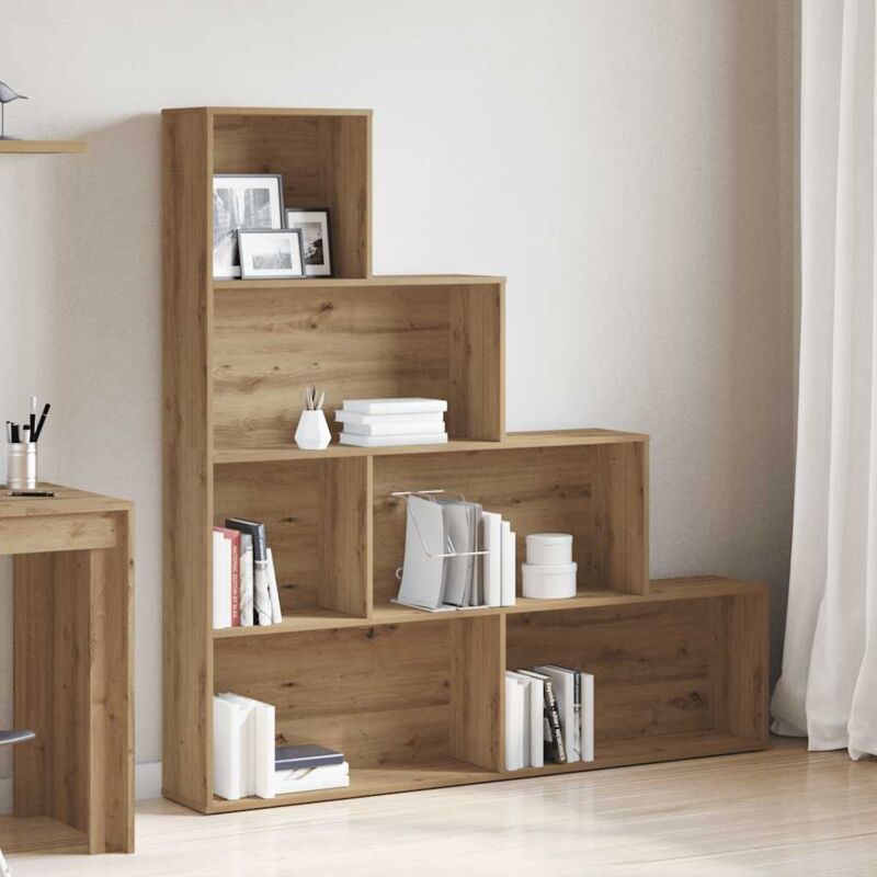 foto del prodotto vidaxl libreria rovere artigianale 157x24x160 cm legno multistrato