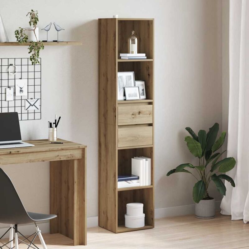 foto del prodotto vidaxl libreria rovere artigianale 36x30x171 cm legno multistrato