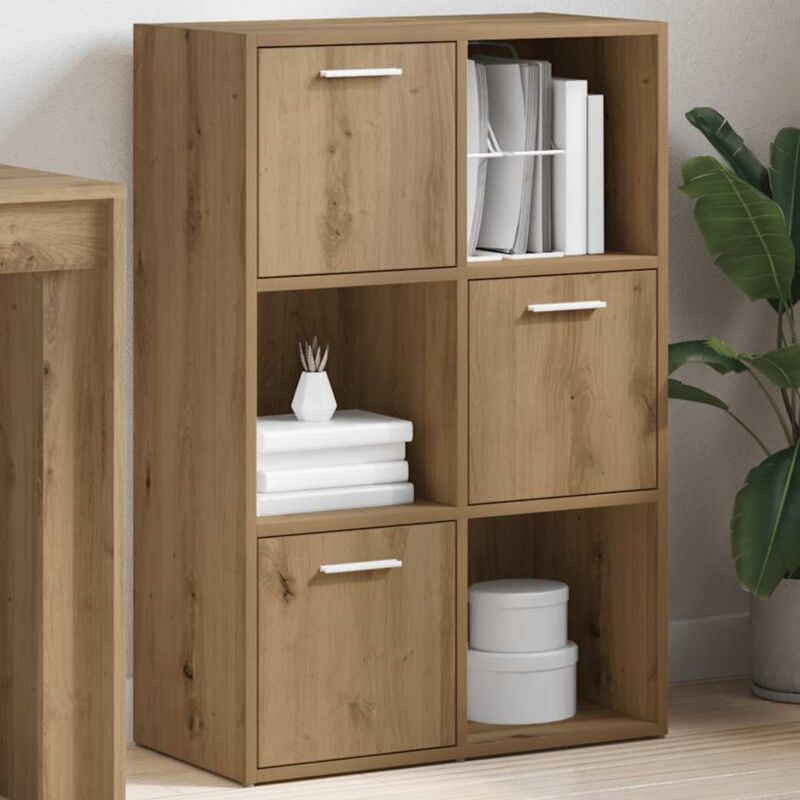 foto del prodotto vidaxl libreria rovere artigianale 60,5x30x90 cm in legno multistrato