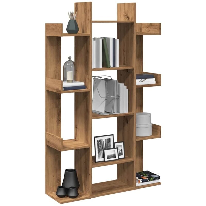 foto del prodotto vidaxl libreria rovere artigianale 86x25,5x140 cm legno multistrato