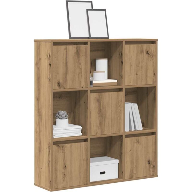 foto del prodotto vidaxl libreria rovere artigianale 89x24x101,5 cm in legno multistrato