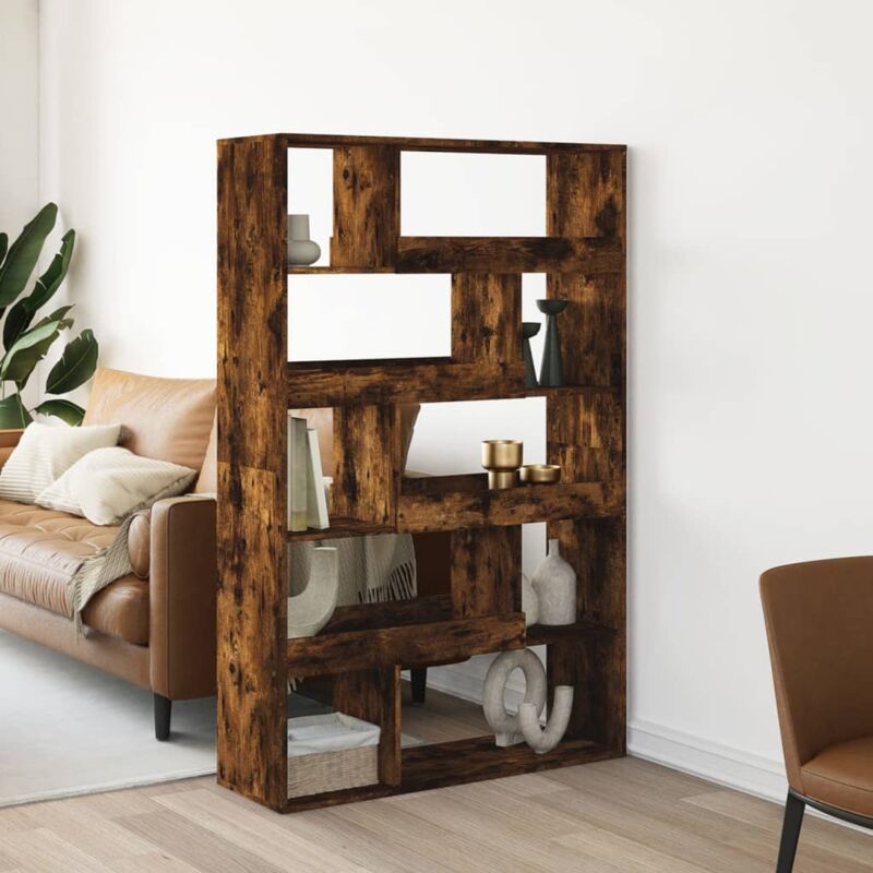 foto del prodotto vidaxl libreria rovere fumo 100x33x156,5 cm in truciolato