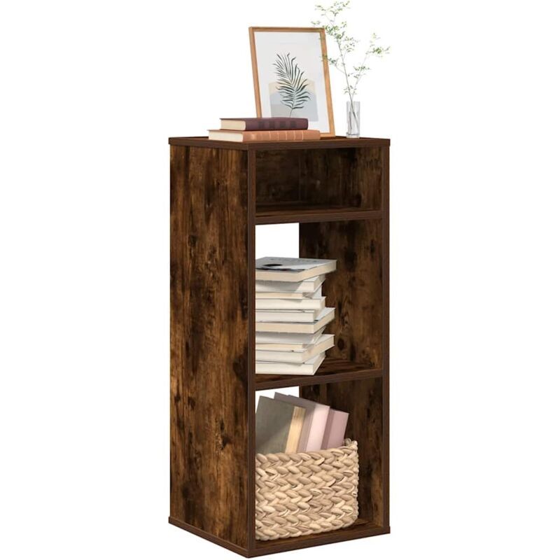 foto del prodotto vidaxl libreria rovere fumo 34x31x80 cm in legno multistrato