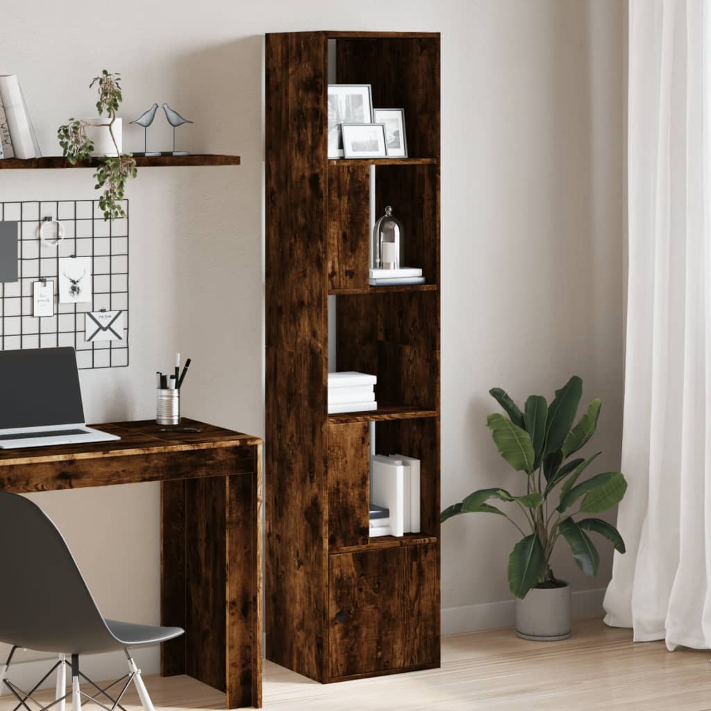 foto del prodotto vidaxl libreria rovere fumo 40x36x189 cm in legno multistrato