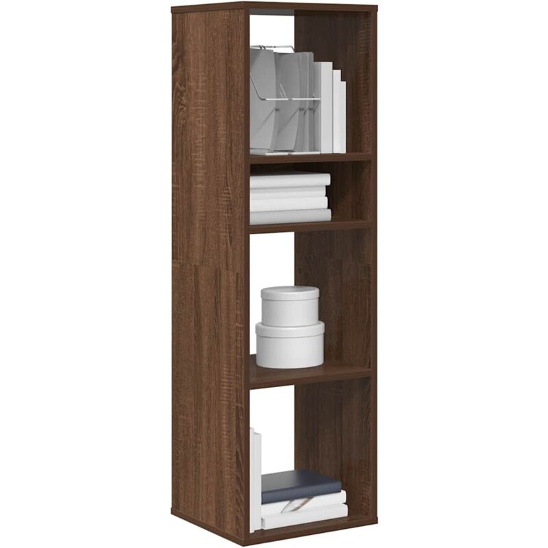 foto del prodotto vidaxl libreria rovere marrone 34x31x112 cm in legno multistrato