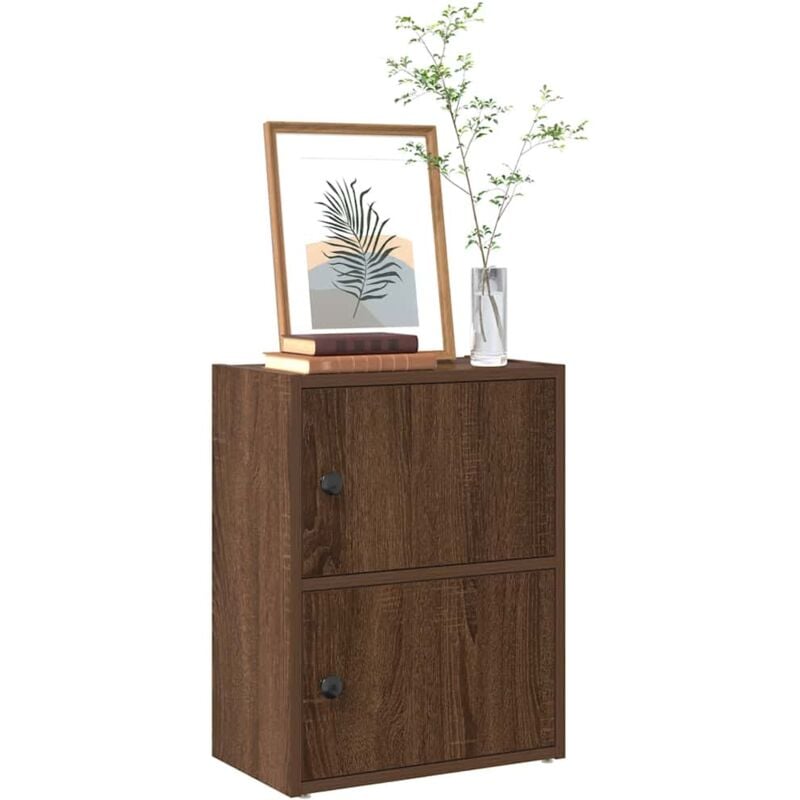 foto del prodotto vidaxl libreria rovere marrone 40x24x52 cm in legno multistrato