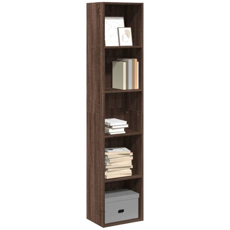 foto del prodotto vidaxl libreria rovere marrone 40x30x189 cm in legno multistrato