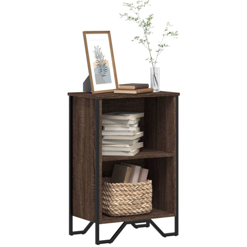 foto del prodotto vidaxl libreria rovere marrone 50x31x74,5 cm in legno multistrato