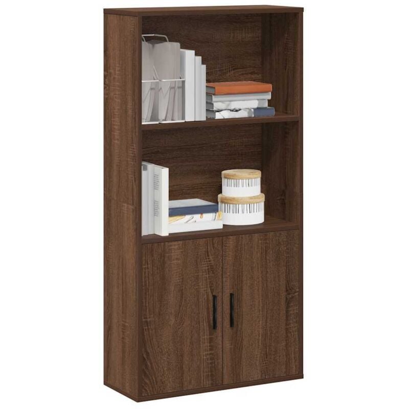 foto del prodotto vidaxl libreria rovere marrone 60x24x120 cm in legno multistrato
