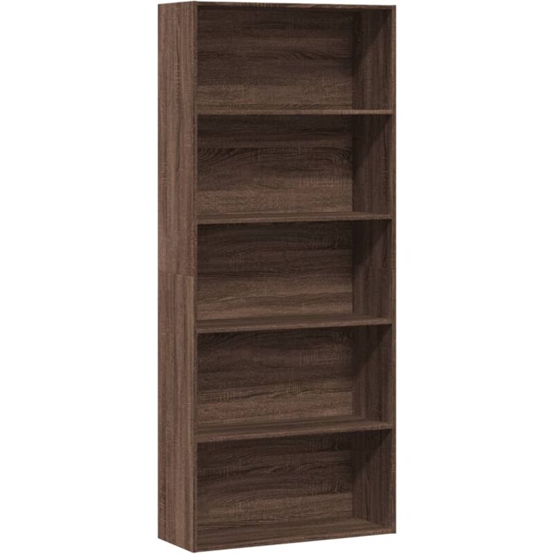 foto del prodotto vidaxl libreria rovere marrone 80x30x189 cm in legno multistrato