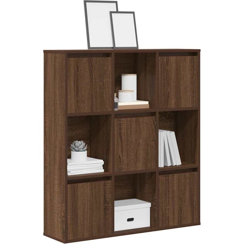 foto del prodotto vidaxl libreria rovere marrone 89x24x101,5 cm in legno multistrato