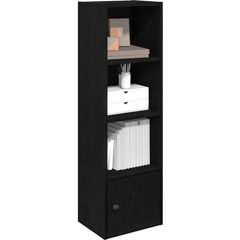 foto del prodotto vidaxl libreria rovere nero 31x24x102 cm in legno multistrato