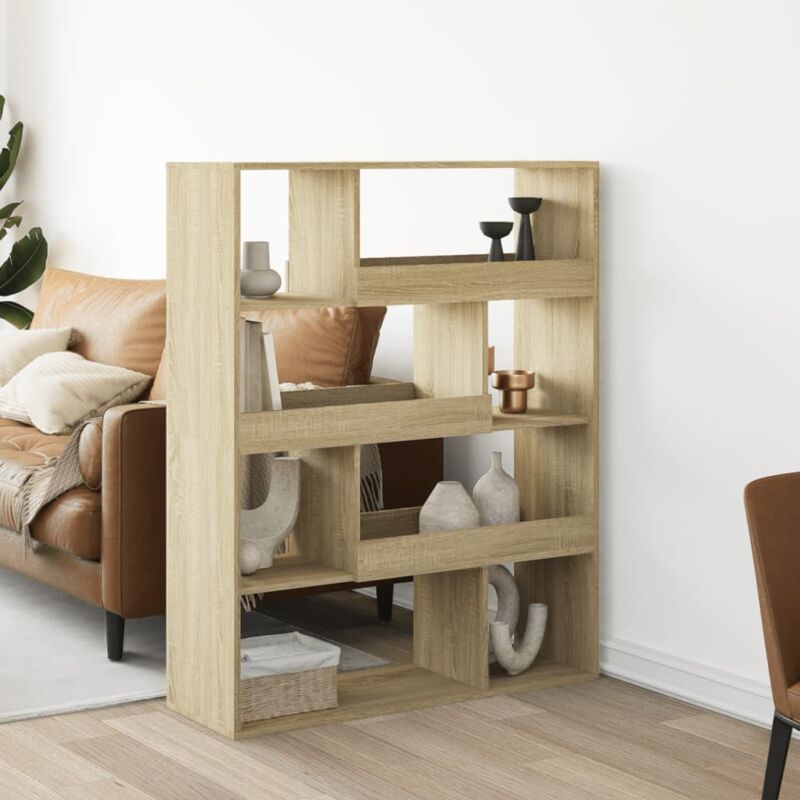 foto del prodotto vidaxl libreria rovere sonoma 100x33x125,5 cm in legno multistrato