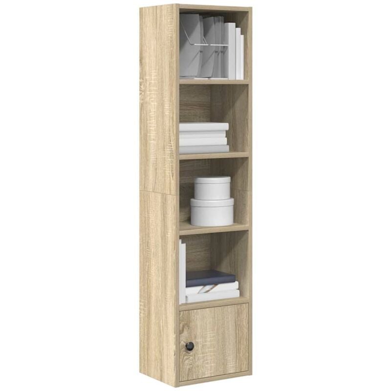 foto del prodotto vidaxl libreria rovere sonoma 31x24x127 cm in legno multistrato