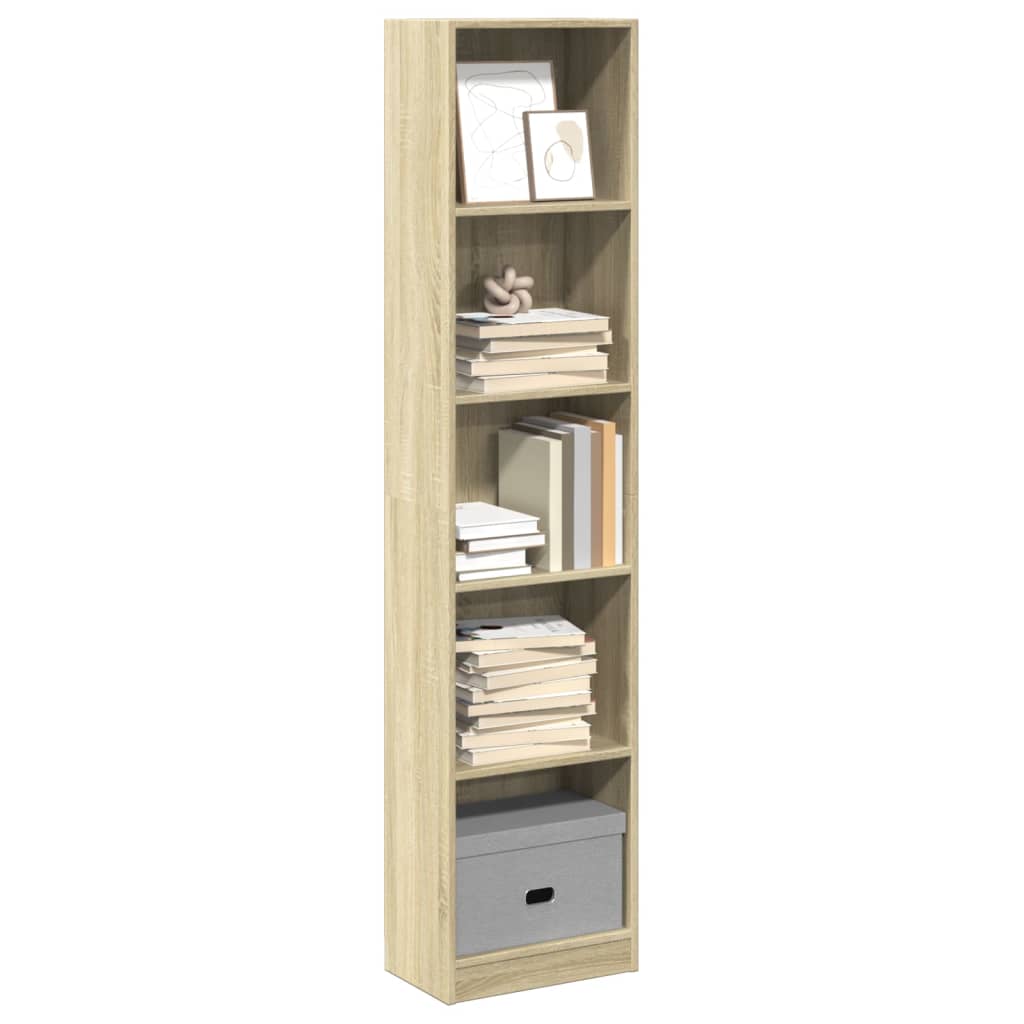 foto del prodotto vidaxl libreria rovere sonoma 40x24x176 cm in legno multistrato