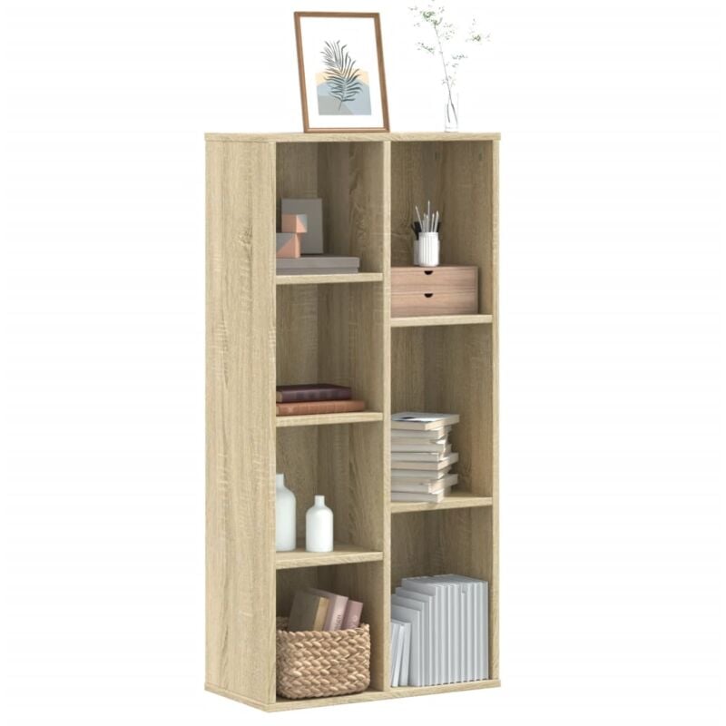 foto del prodotto vidaxl libreria rovere sonoma 50x25x105 cm in legno multistrato