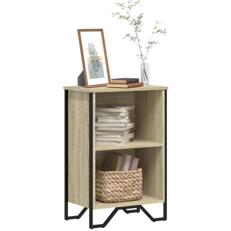 foto del prodotto vidaxl libreria rovere sonoma 50x31x74,5 cm in legno multistrato