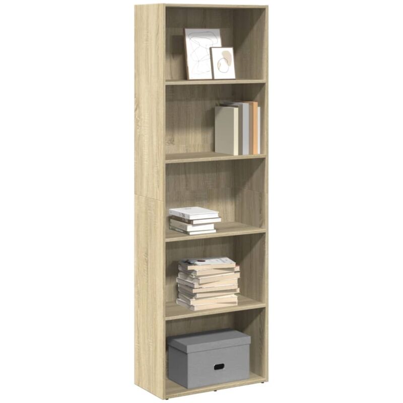 foto del prodotto vidaxl libreria rovere sonoma 60x30x189 cm in legno multistrato